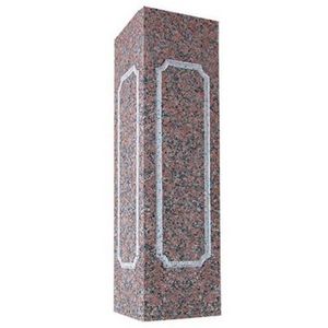 Quality granite pillar caps stone gate column design polished flamed cost