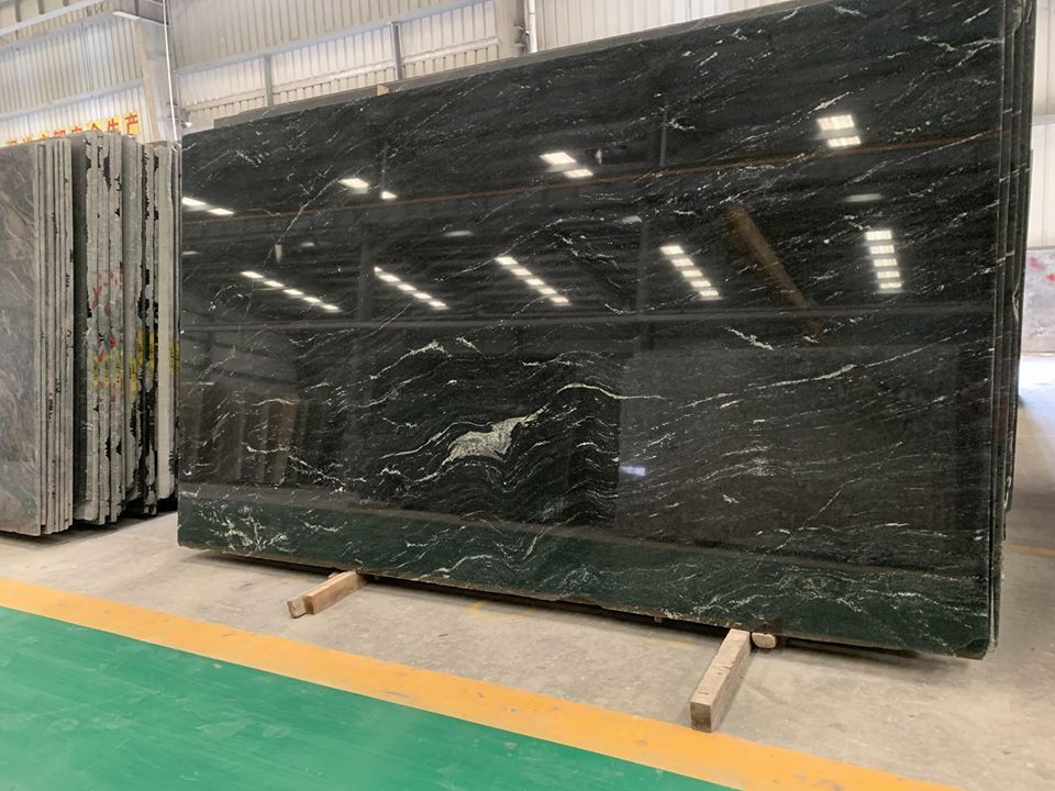 Brazil Via Lactea Granite slab Polished Black Granite Big Slab for kitchen countertop