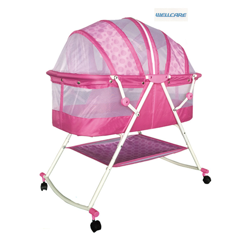 Folding baby swing bed baby rocking cots  kids' cribs