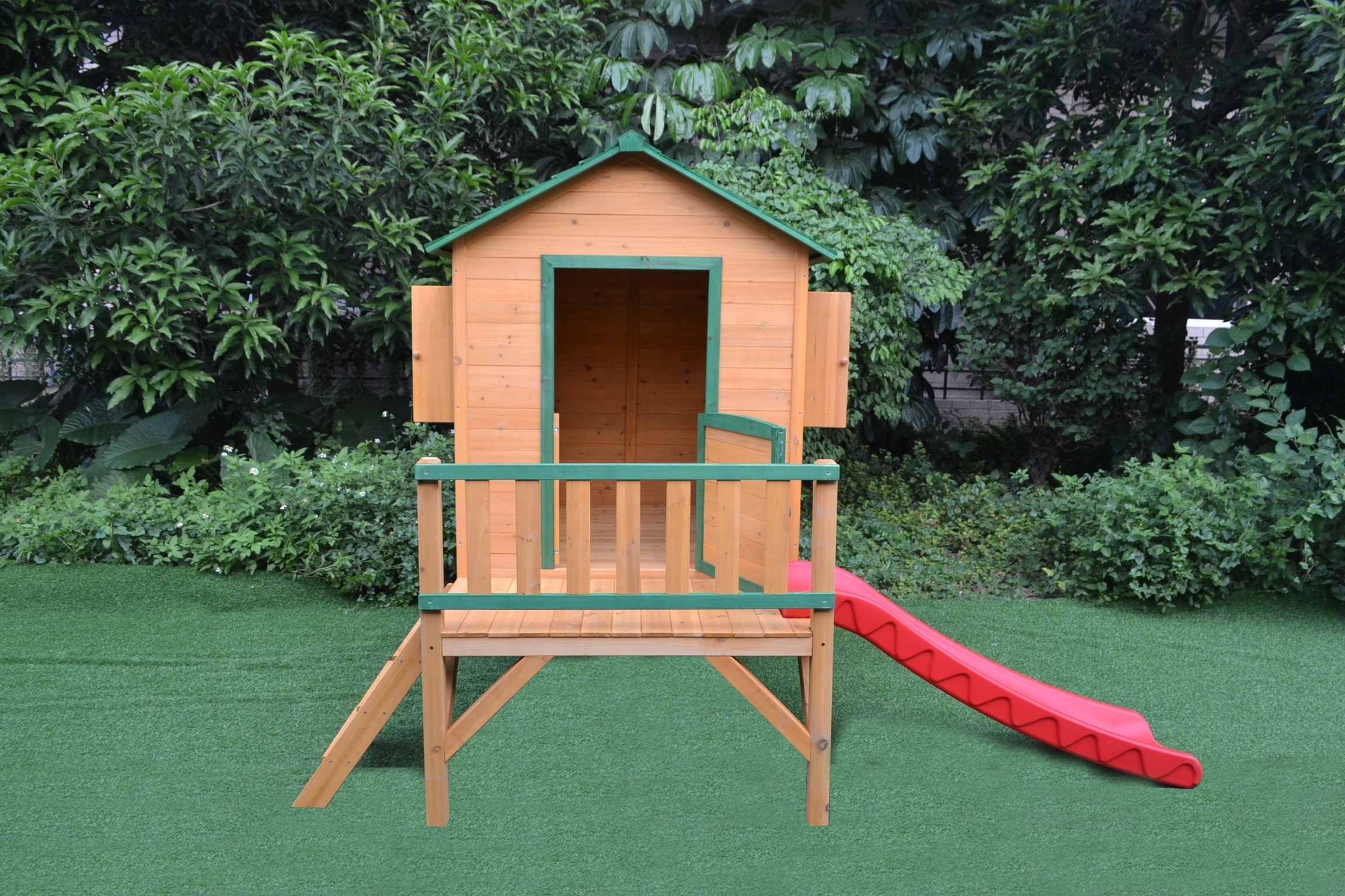 Wooden kids cubby playhouse