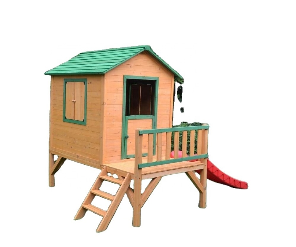 Wooden kids cubby playhouse