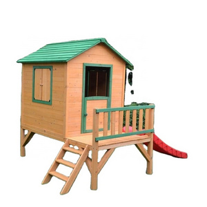 Wooden kids cubby playhouse