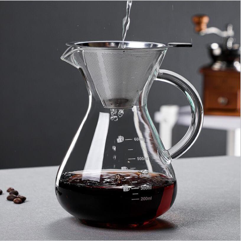 custom double wall unusual heat resistant classic Chemex glass Pour over coffee maker with brewer