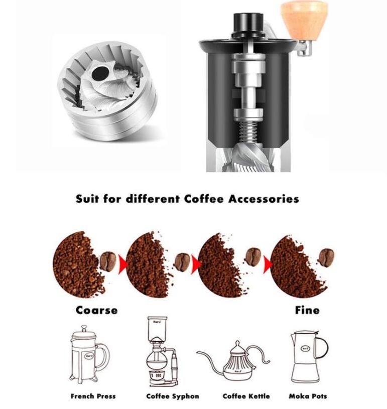 Coffee Grinders Manual Commercial Espresso Hand Crank Aluminium Alloy Coffee Grinder