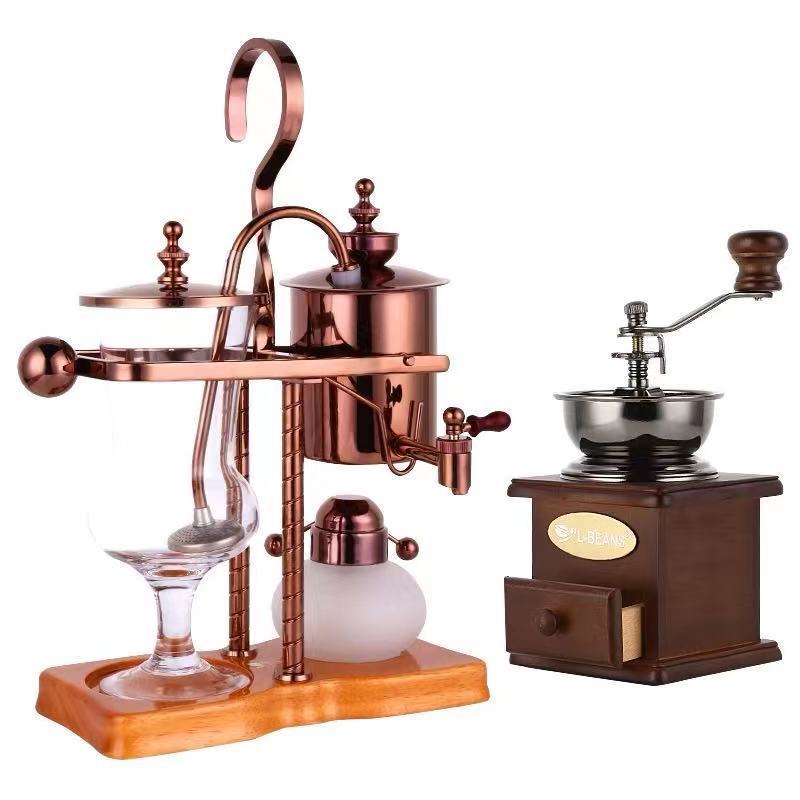 Stainless Steel Gold Silver Syphon Espresso Royal Balancing Vacuum Coffee Maker Machine