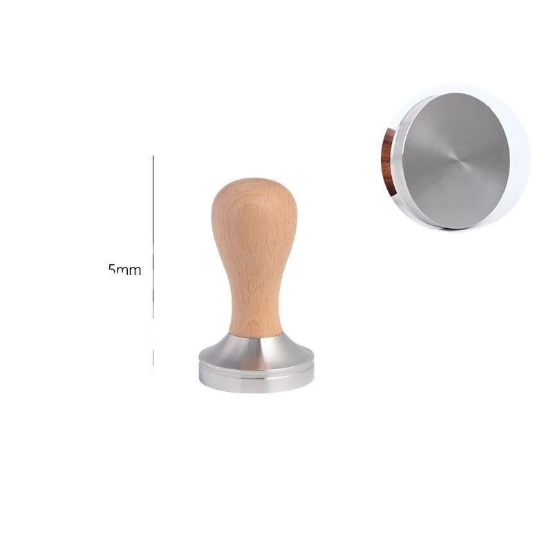 Coffee Tamper walnut  Wooden Handle Barista Espresso Machine Grinder for Coffee and Espresso Powder Hammer