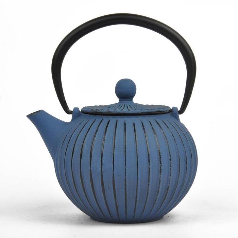 Linden-Cast Iron Teapot 750 Ml  blue tea teapot handle tea brewing the tool heat resistant colorful Tea Teapot