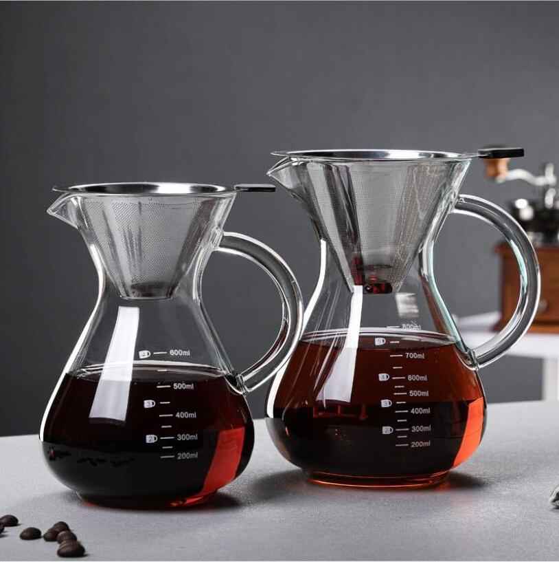 custom double wall unusual heat resistant classic Chemex glass Pour over coffee maker with brewer