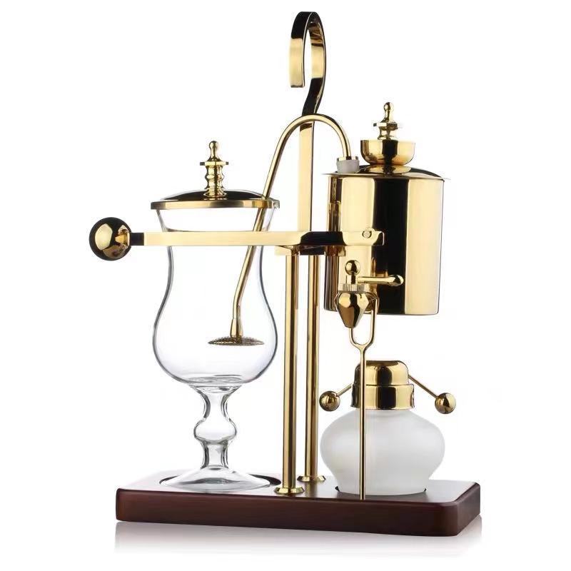 Stainless Steel Gold Silver Syphon Espresso Royal Balancing Vacuum Coffee Maker Machine