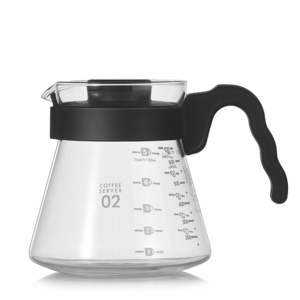 Glass Coffee Server Pour Over Carafe Microwave Safe 600mL  Coffee Dripper Glass Coffee Pot