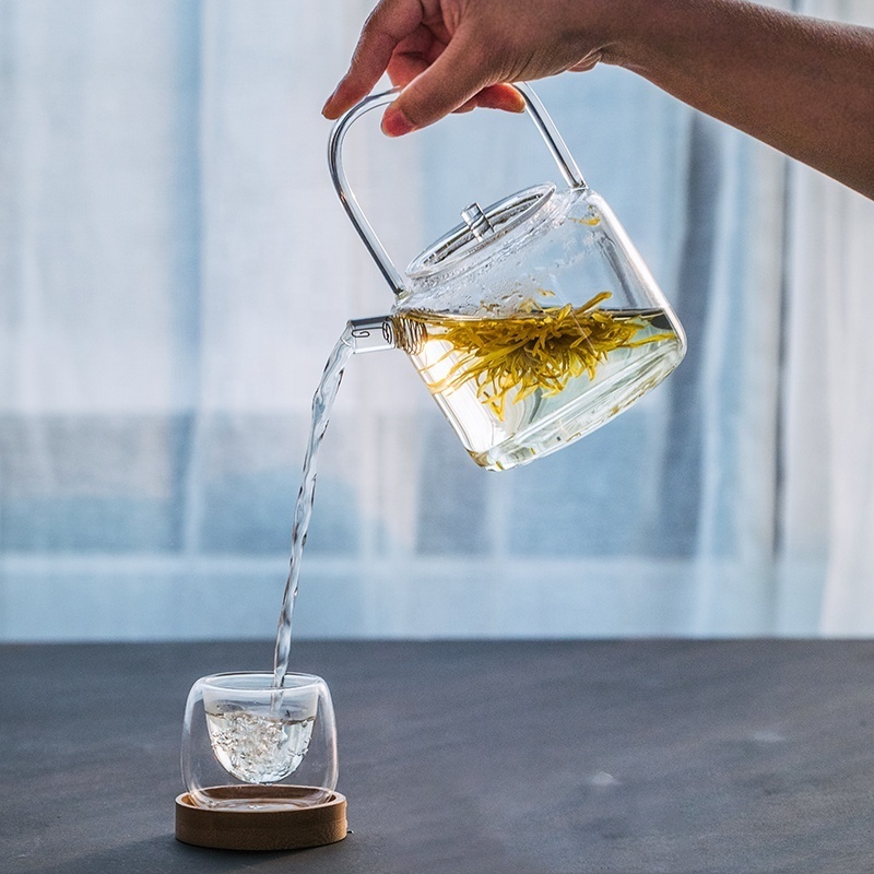 GTS-020 Glass Infuser Tea Pot 500ml Teapot/Cup High Borosilicate Glass Teapot