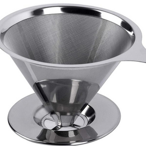 Reusable Dripper Maker Stainless Steel Coffee Filter Strainer