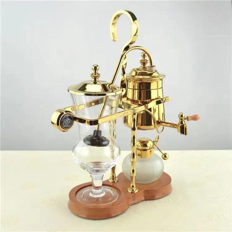 Stainless Steel Gold Silver Syphon Espresso Royal Balancing Vacuum Coffee Maker Machine