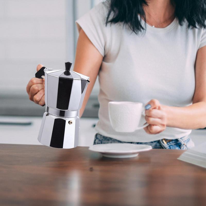 Classic Stovetop Espresso and Coffee Maker Moka Pot for Italian and Cuban Cafe Brewing Cafeteras 12 Espresso