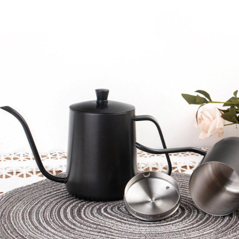 Stainless steel hanging ear coffee pour-over pot with Gator Flon surface coating drip coffee pot