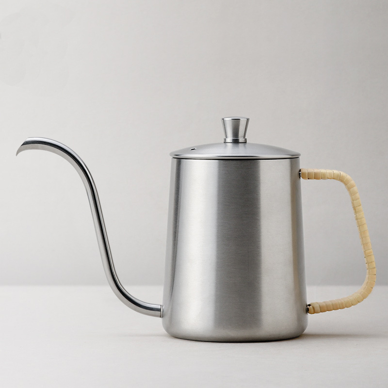 WG-Z019 Whistle Japanese style stainless steel gooseneck kettle hand flush coffee pot tea pots & kettles with long narrow mouth