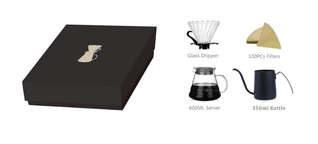 Hand drip coffee maker Gift box set Outing Portable Brew Coffee Pot Mini Coffee Grinder Percolator