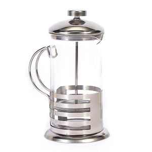 Manual Coffee Espresso Maker Pot French Coffee Tea Percolator Filter Stainless Steel Glass Teapot Cafetiere Press Plunger 350Ml