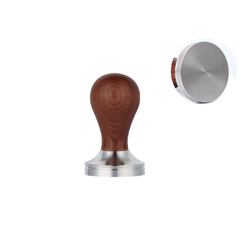 Coffee Tamper walnut  Wooden Handle Barista Espresso Machine Grinder for Coffee and Espresso Powder Hammer