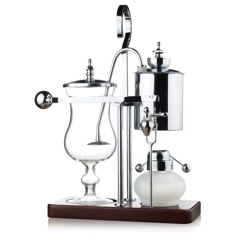 Stainless Steel Gold Silver Syphon Espresso Royal Balancing Vacuum Coffee Maker Machine