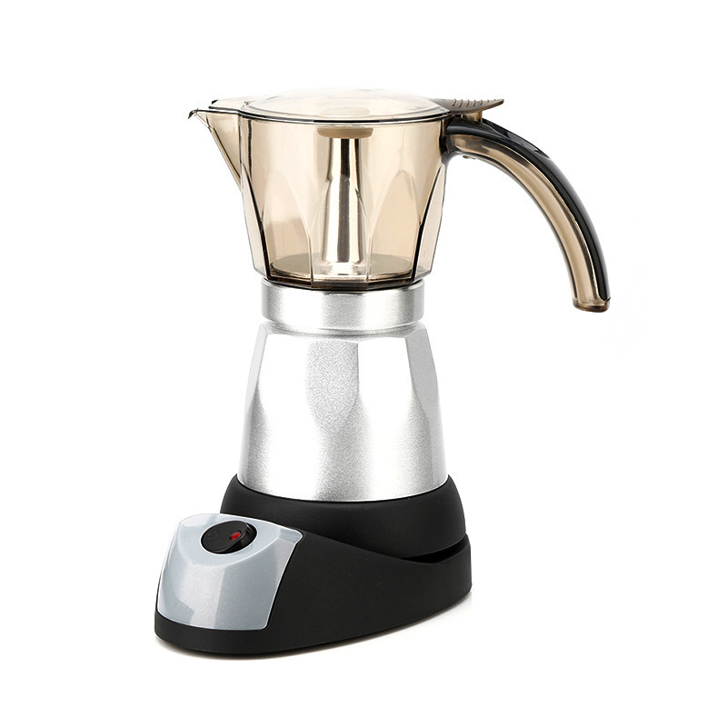 Moka Pot Coffee Pot High Borosilicate Glass Electric Stainless Coffee Moka Pot