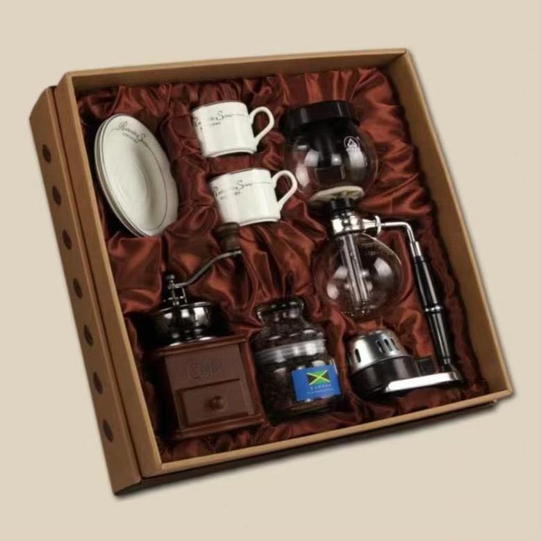 Ceramic Hand-made  Coffee Maker Gift Set Accessories with Timer Pour Over Kettle Server Paper Filter