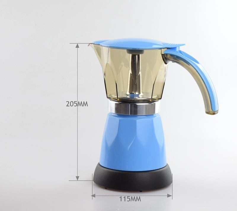 Moka Pot Coffee Pot High Borosilicate Glass Electric Stainless Coffee Moka Pot