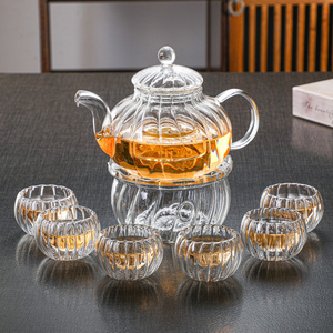 Glass Teapot Gift Set with Removable Glass Infuser and Lid  Stovetop Microwave & Dishwasher Safe Clear Tea Kettle