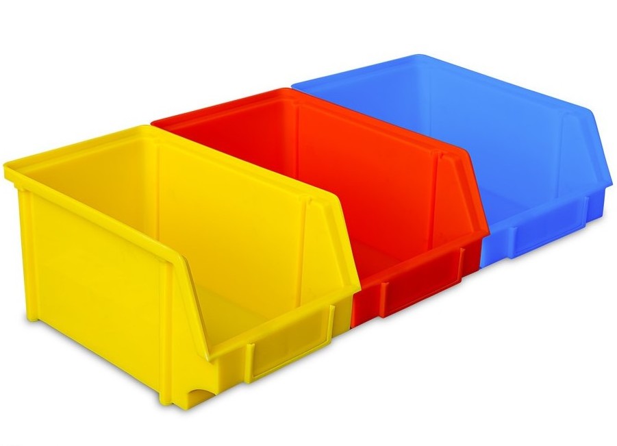 plastic manufacturer service stackable plastic shelf bins spare parts storage boxes plastic injection mould