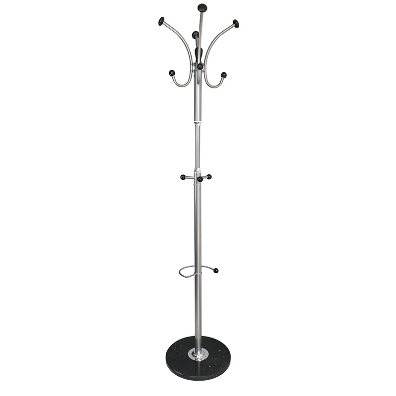 Finish metal Coat Rack With 12 Hooks Stand Hangers Hat Display Hall Hat Stand Clothing Rack With Marble Base For Entryway