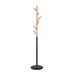 Entryway Hook Coats Hats Scarves Clothes High Quality Solid Wood Tree Free Standing Coat Rack