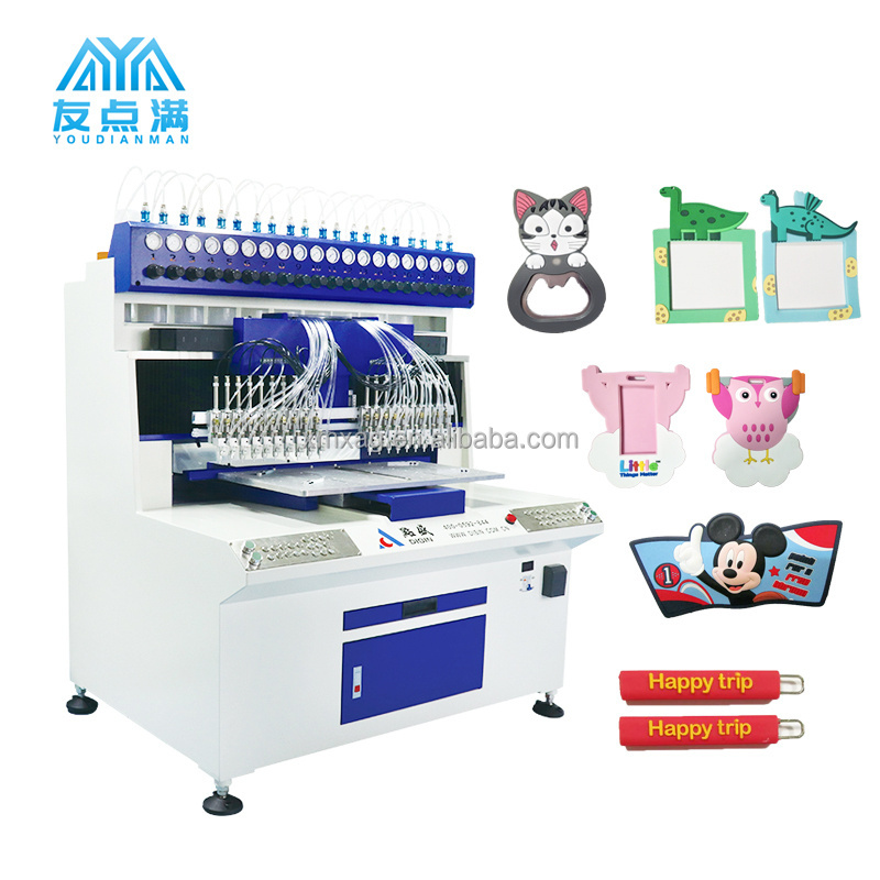 2022 hot sale easy use fully automatic 3D soft PVC fridge magnet/ PVC Key chain making/logo dripping  machine