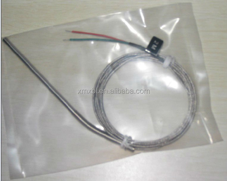 stainless steel tube K type thermocouple sensor with PFE  insulated wire