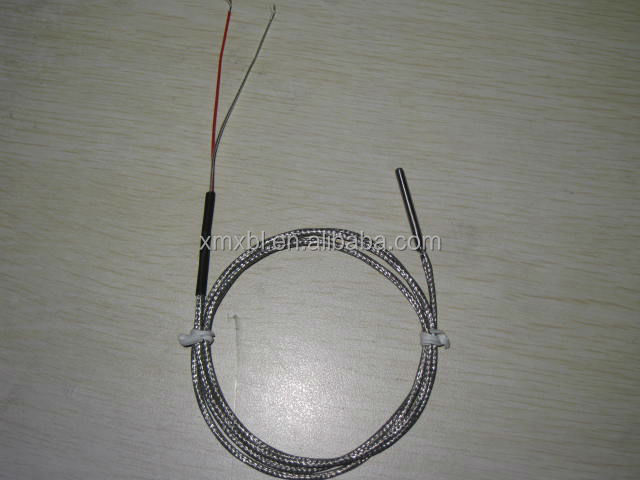 stainless steel tube K type thermocouple sensor with PFE  insulated wire