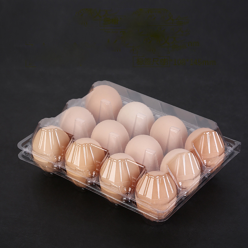 Half Dozen Clear Plastic Egg Carton 6 Cell PET Egg Tray/Box Disposable Blister Packaging for Supermarket Use Industrial Purposes