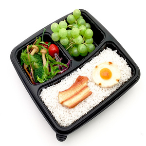 Different compartment disposable plastic fast food packaging tray with lids