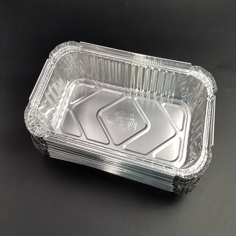 Food Grade Silver Aluminum Foil Container Box Use for Hot Food Packing