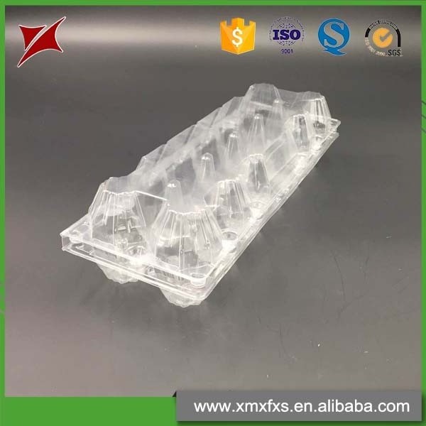 Plastic Chicken Eggs Tray Wholesale 12 Cell Eggs Carton Disposable Eco-friendly Plastic Packaging PET Customized Clear Blister