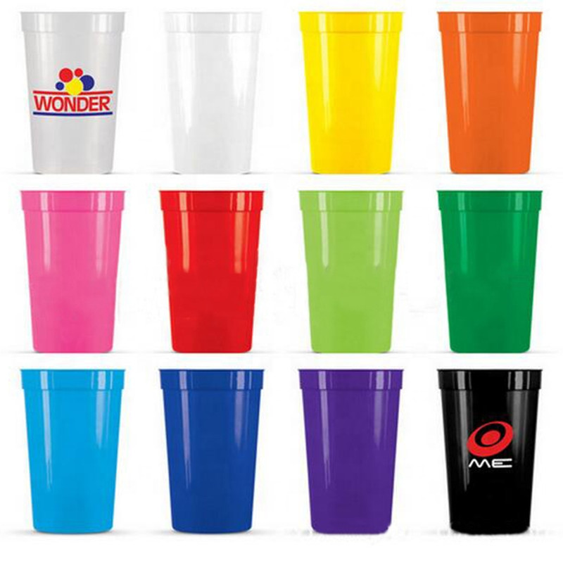 XIEFA Custom Logo Wedding Party Cup 12/16/20/32 oz reusable plastic juice cup