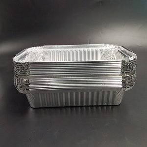 Food Grade Silver Aluminum Foil Container Box Use for Hot Food Packing