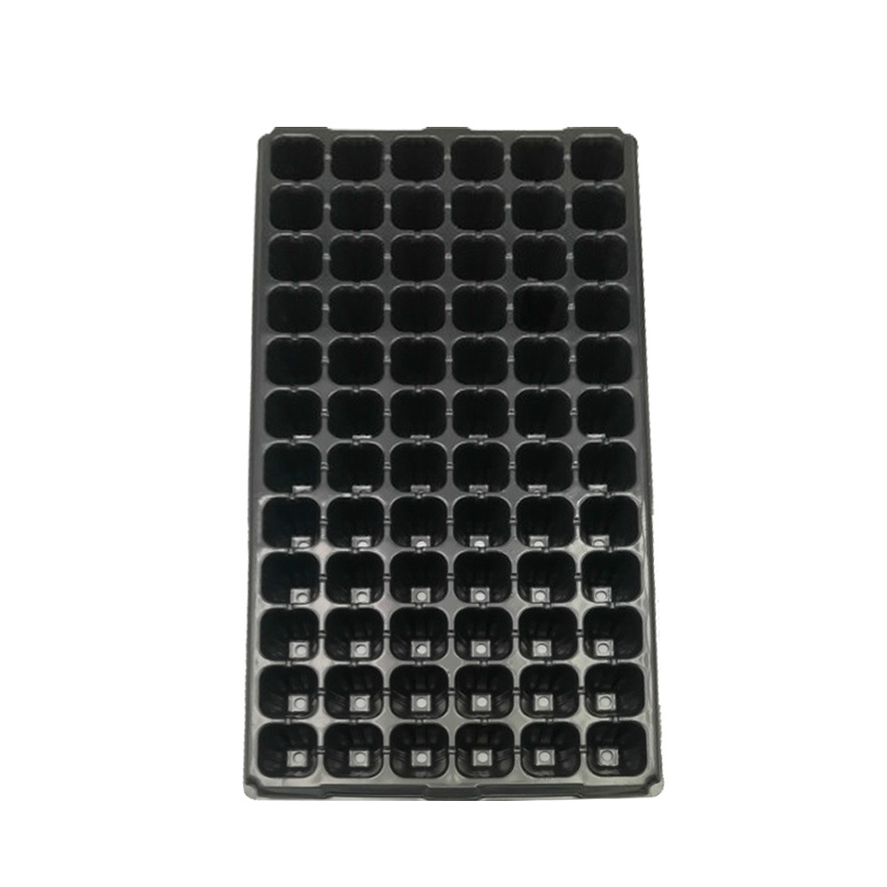 Plastic Material Black Vegetable Plant Seed Germinatioppgrowing Tray Custom Logo PET Customized Nursery Trays & Lids PE Coated