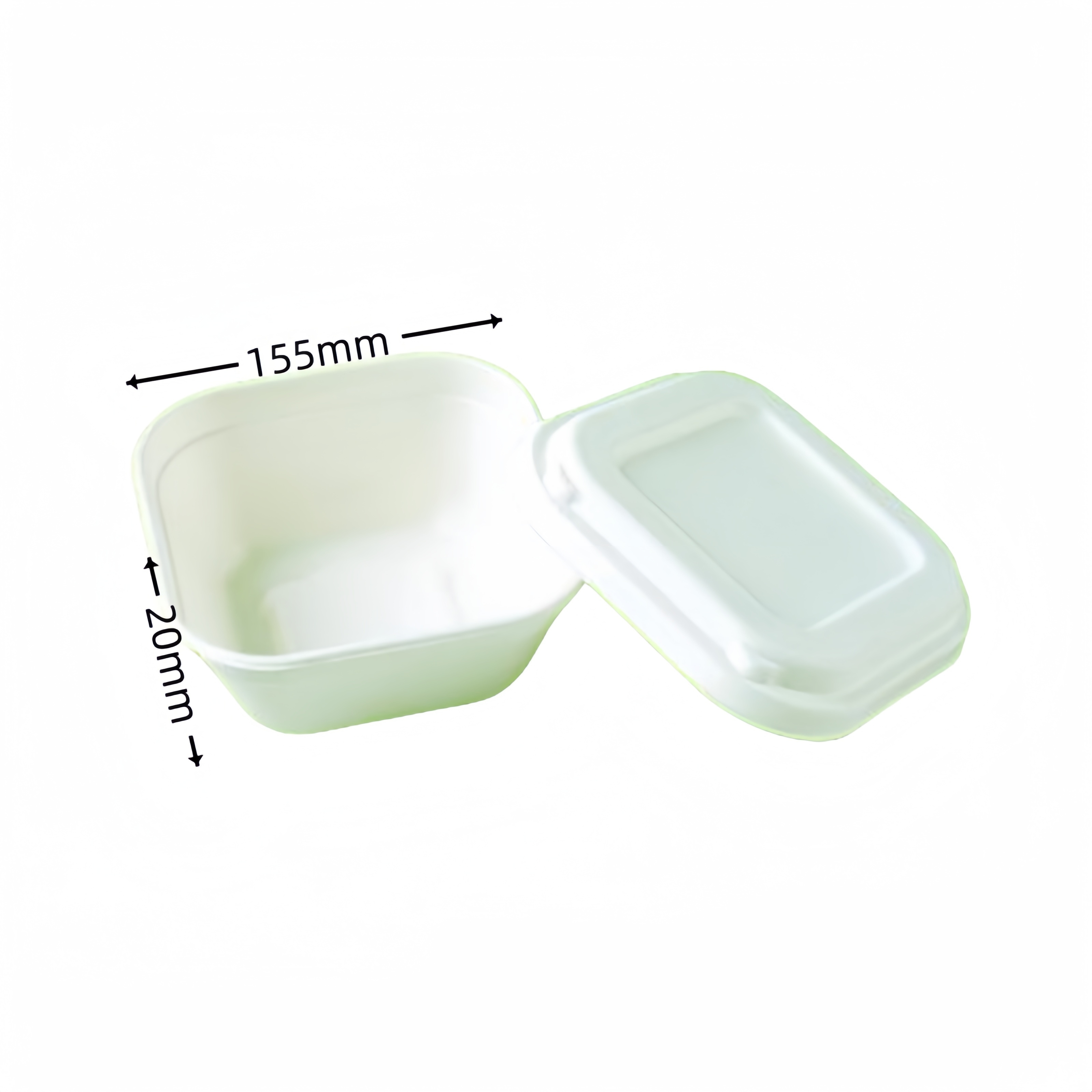 High-Temperature Disposable Lunch Box with Lid Takeaway Food Tray for BBQ Baking Sugarcane Bagasse Containers Disposable Plates