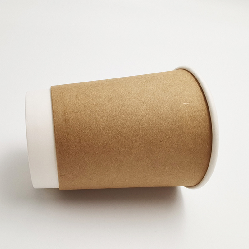 Hot selling disposable 100% biodegradable hot double wall coffee cup kraft paper cups