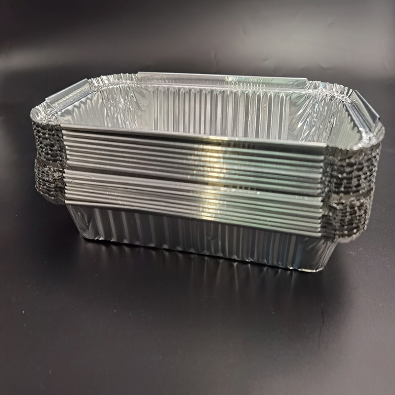 Food Grade Silver Aluminum Foil Container Box Use for Hot Food Packing