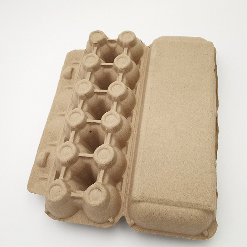 Biodegradable Eco-friendly 12/15/30 Sell Eggs Paper Packaging Tray Pulp Fiber Egg Carton Tray Box Kraft Paper Professional 5000