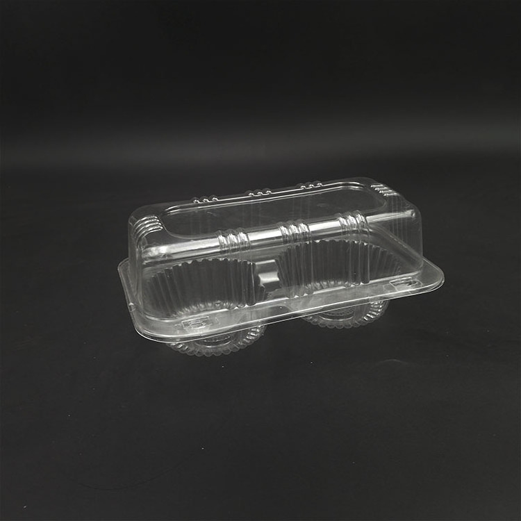 Biodegradable blister PLA plastic clear mini cake tiramisu clamshell packing boxes