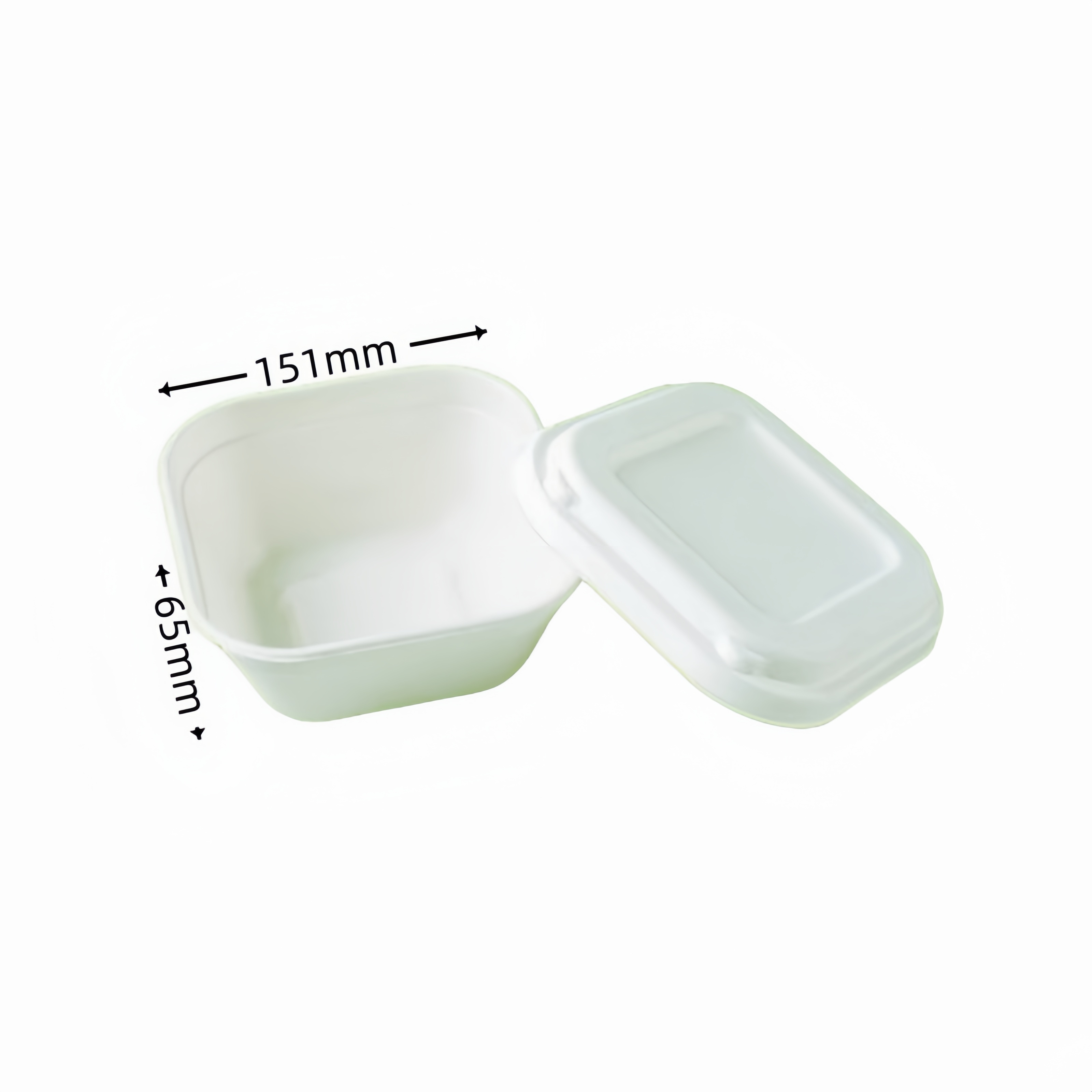 High-Temperature Disposable Lunch Box with Lid Takeaway Food Tray for BBQ Baking Sugarcane Bagasse Containers Disposable Plates