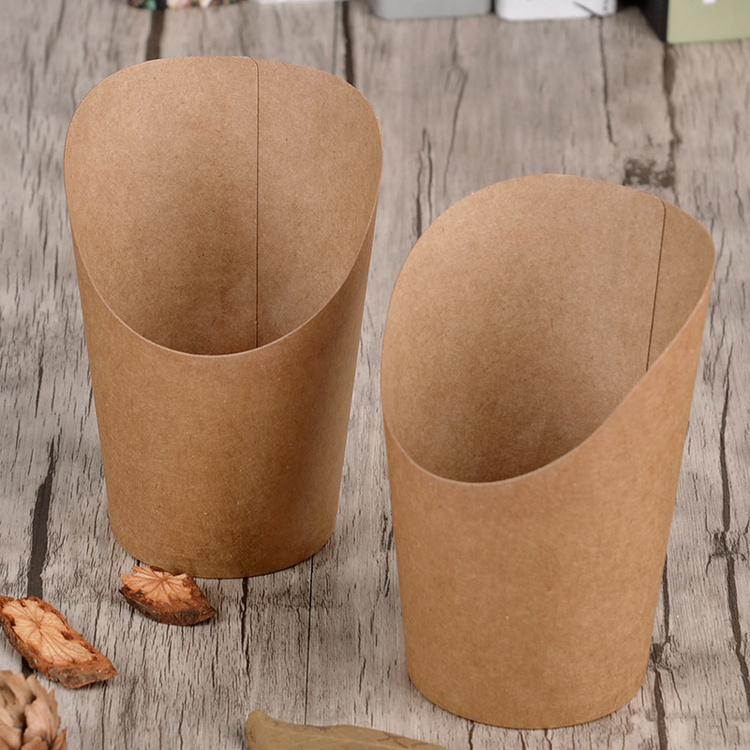 Recycled food grade kraft paper french fries packaging box