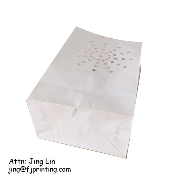 custom print various color wadding party anti-flame fireproof electronic or wax  candle paper bag