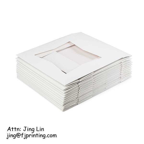 10inch by 10inch white paperboard window apple pie packaging box printing cupcake pie box